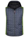 Heren Bodywarmer Daiber Knitted Hybrid Kiwi-Anthracite